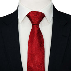 RED VINE PAISLEY SELF PRINTED TIE