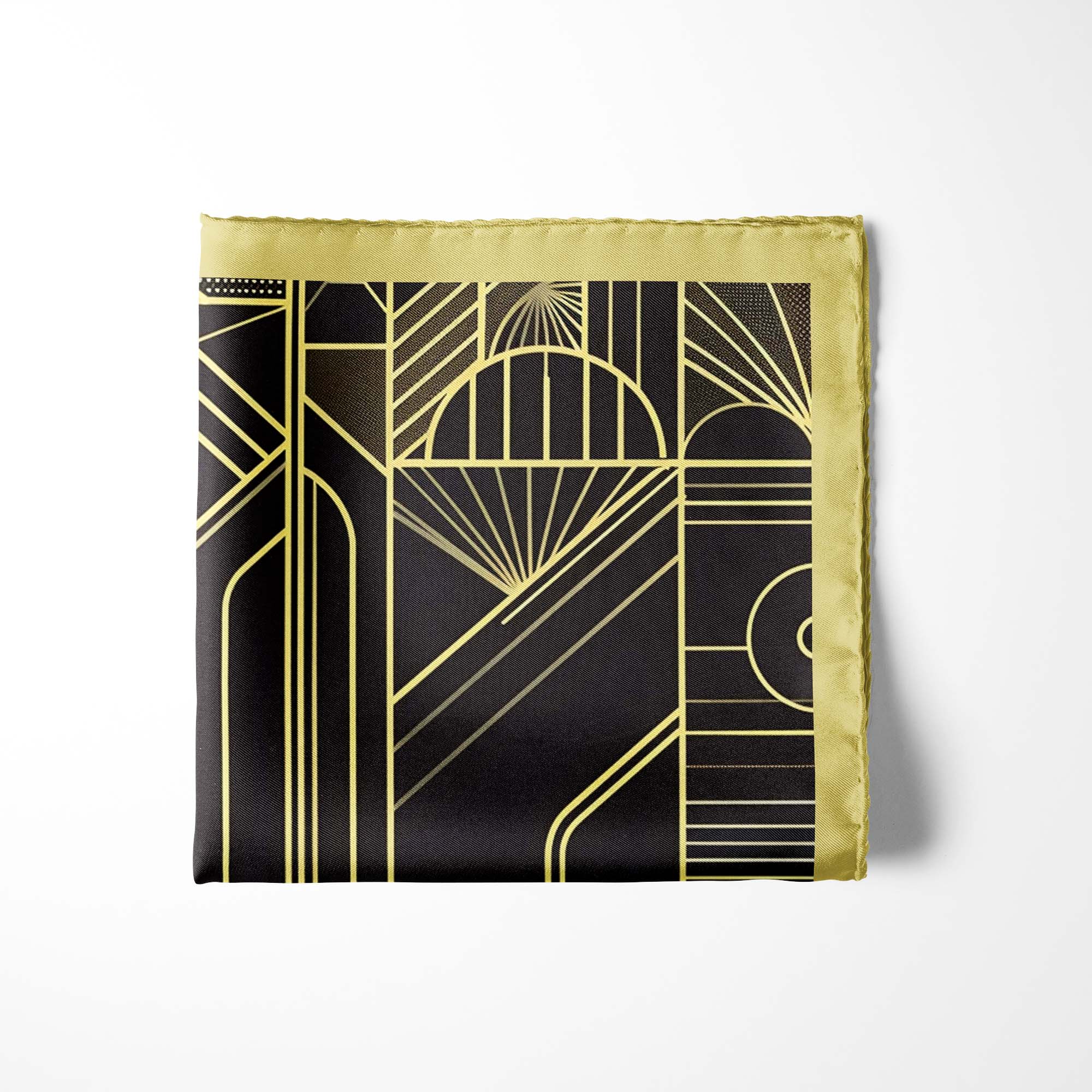 CHIC GOLDEN SILK POCKET SQUARE CHIC GOLDEN SILK POCKET SQUARE