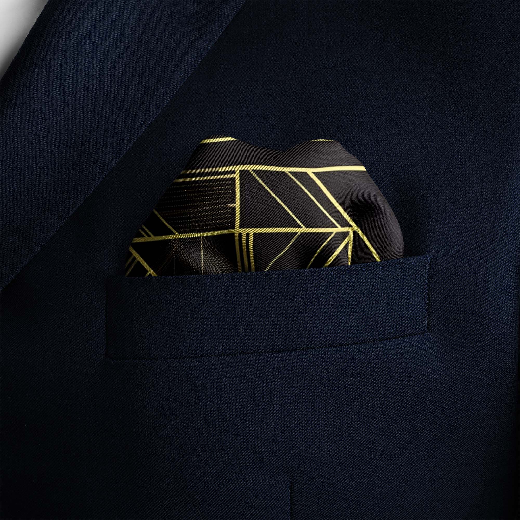 CHIC GOLDEN SILK POCKET SQUARE CHIC GOLDEN SILK POCKET SQUARE