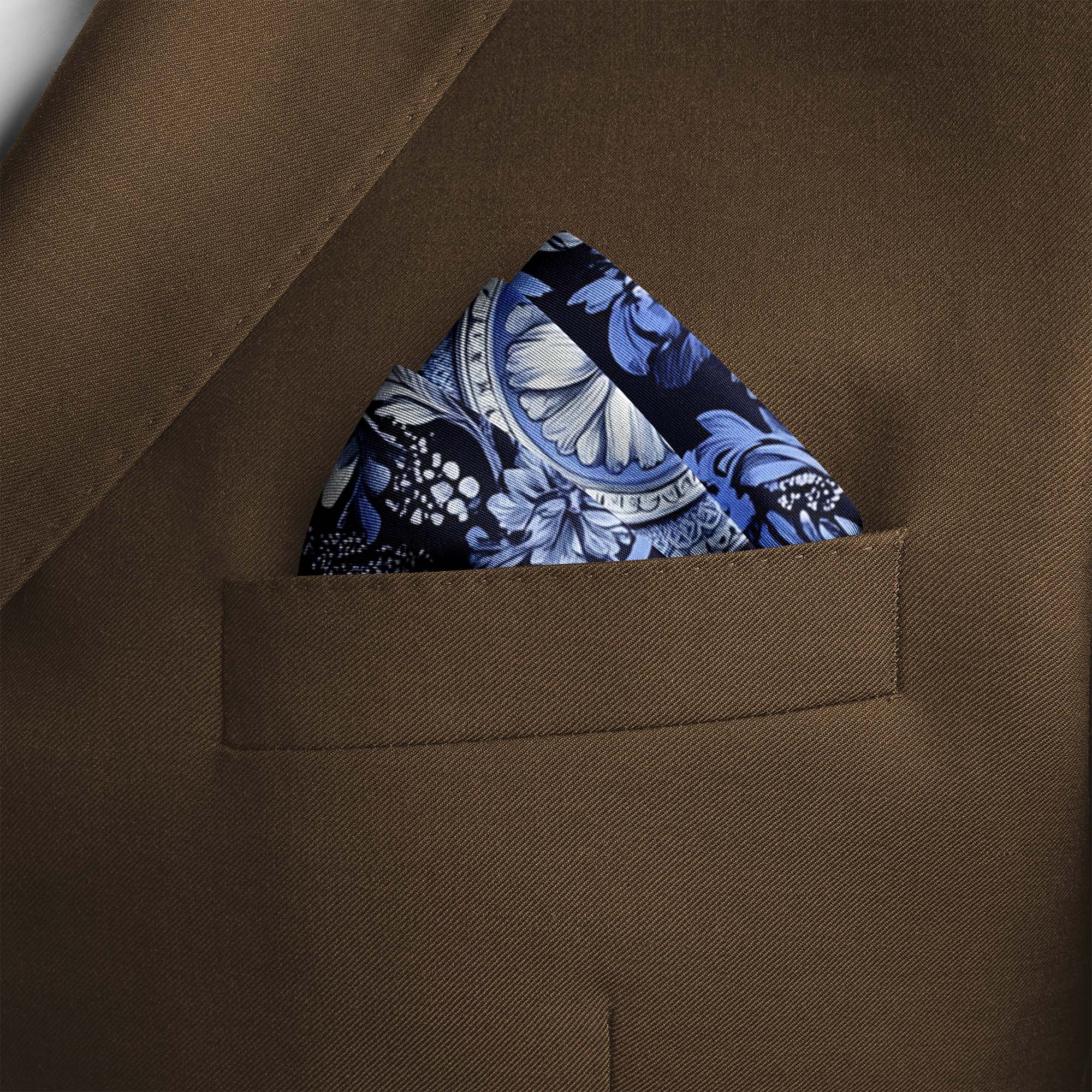 MEDITERRANEAN SILK POCKET SQUARE MEDITERRANEAN SILK POCKET SQUARE