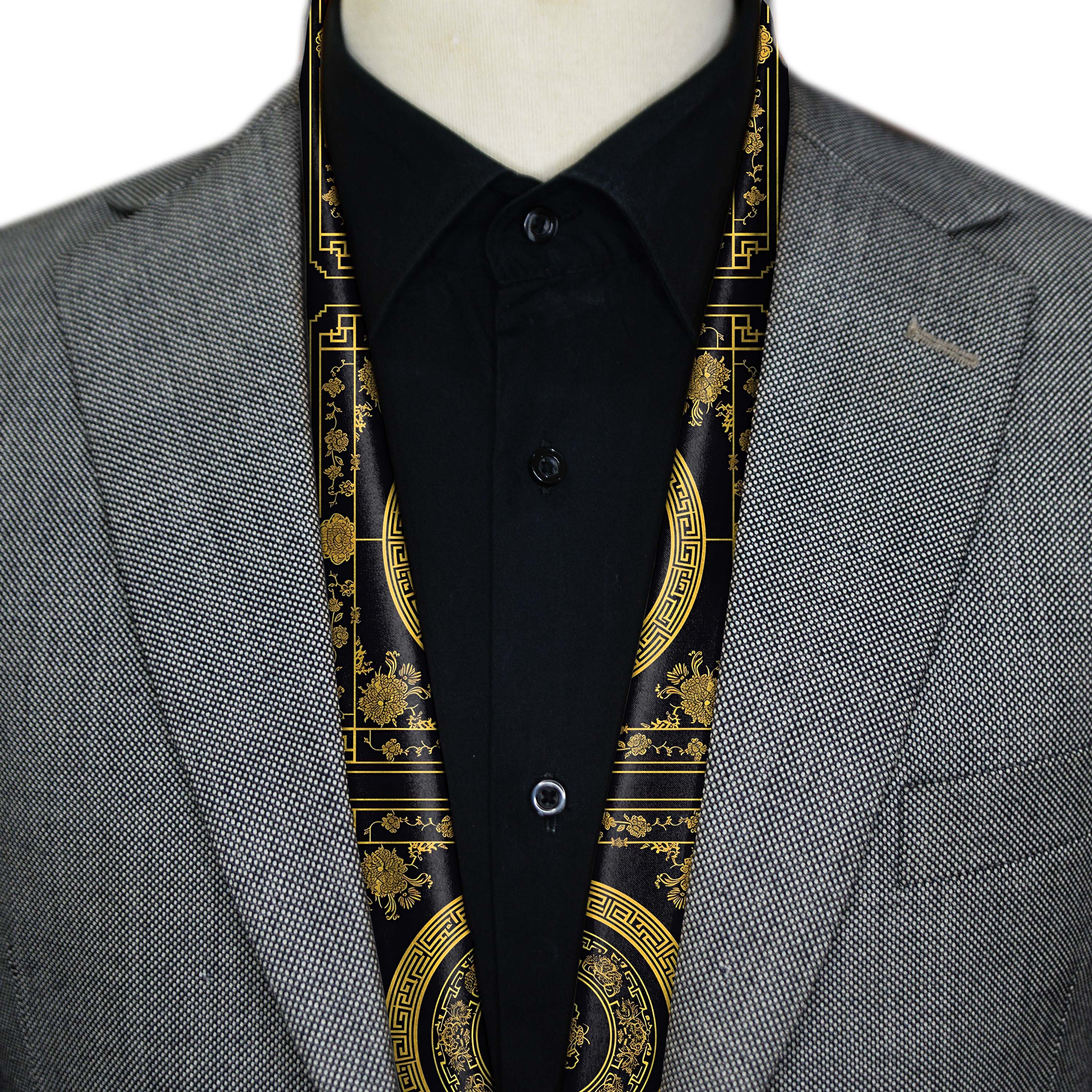 GOLDEN BAROQUE MEN SCARF - PREMIUM COLLECTION GOLDEN BAROQUE MEN SCARF - PREMIUM COLLECTION