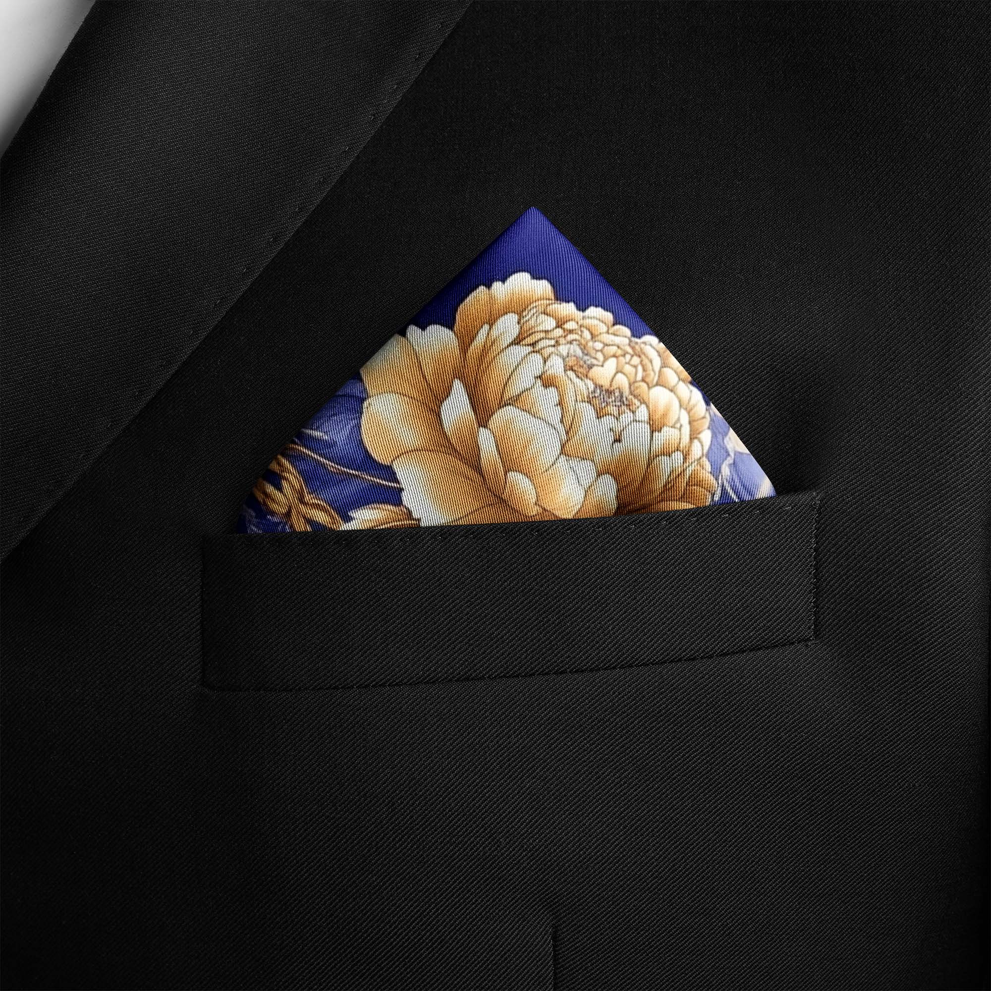 PURPLE AFRICAN SILK POCKET SQUARE PURPLE AFRICAN SILK POCKET SQUARE
