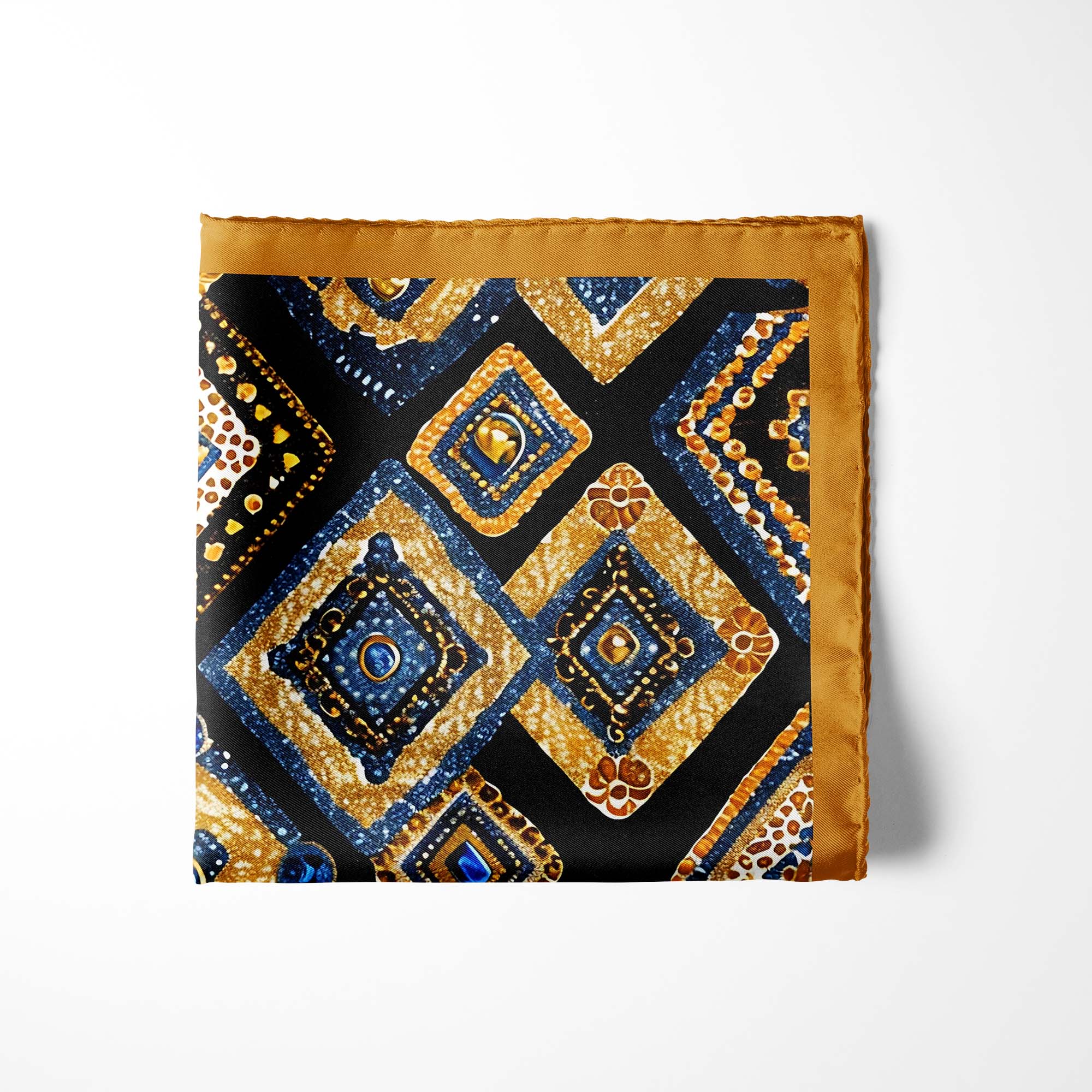 GEOMETRIC ETHNIC SILK POCKET SQUARE GEOMETRIC ETHNIC SILK POCKET SQUARE