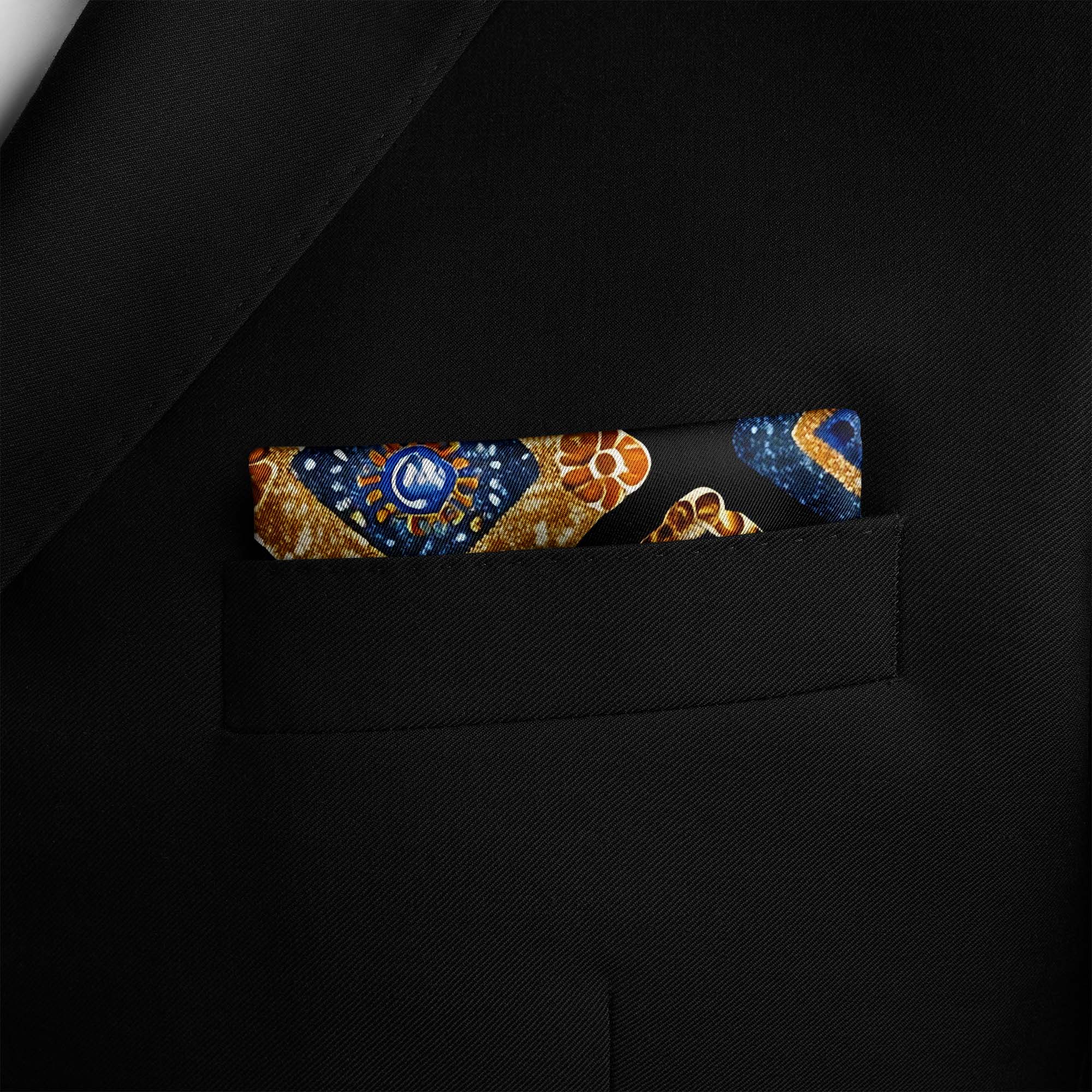 GEOMETRIC ETHNIC SILK POCKET SQUARE GEOMETRIC ETHNIC SILK POCKET SQUARE