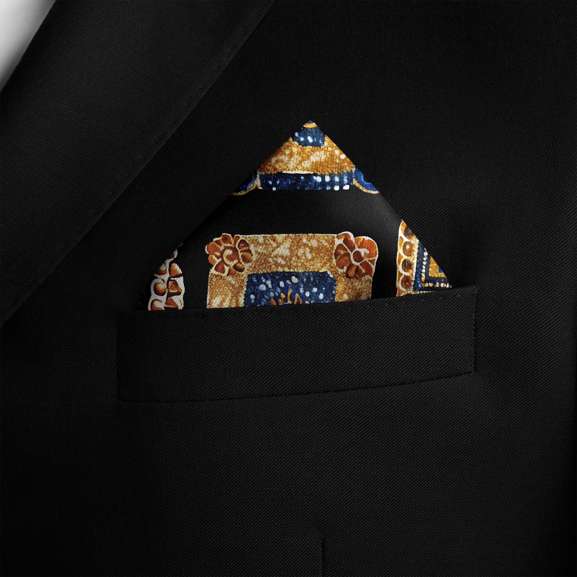 GEOMETRIC ETHNIC SILK POCKET SQUARE GEOMETRIC ETHNIC SILK POCKET SQUARE