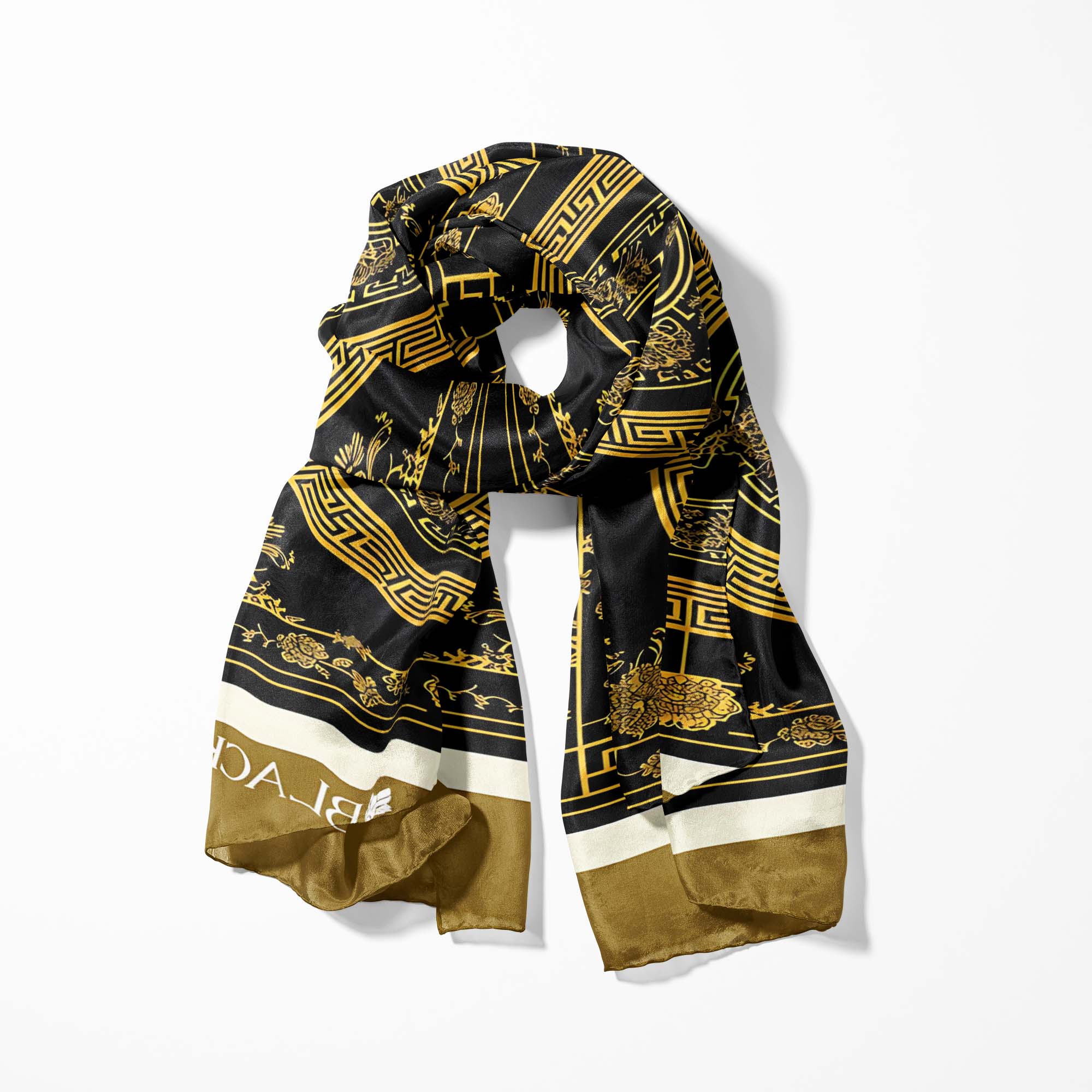 GOLDEN BAROQUE MEN SCARF AND POCKET SQUARE SET – PREMIUM COLLECTION GOLDEN BAROQUE MEN SCARF AND POCKET SQUARE SET – PREMIUM COLLECTION