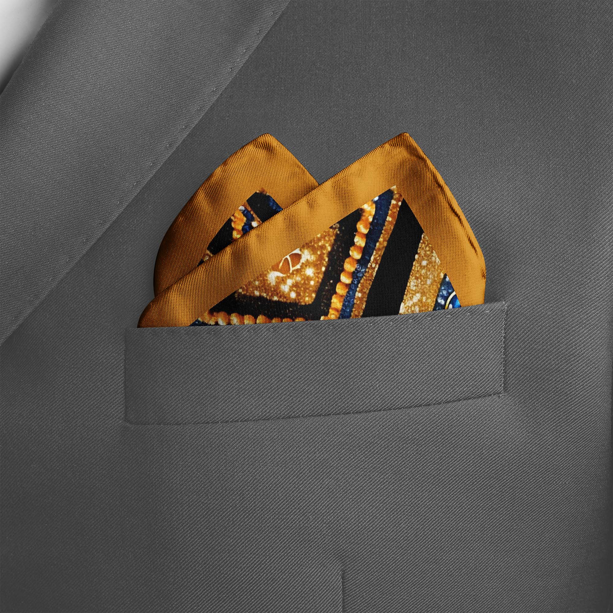 GEOMETRIC ETHNIC SILK POCKET SQUARE GEOMETRIC ETHNIC SILK POCKET SQUARE