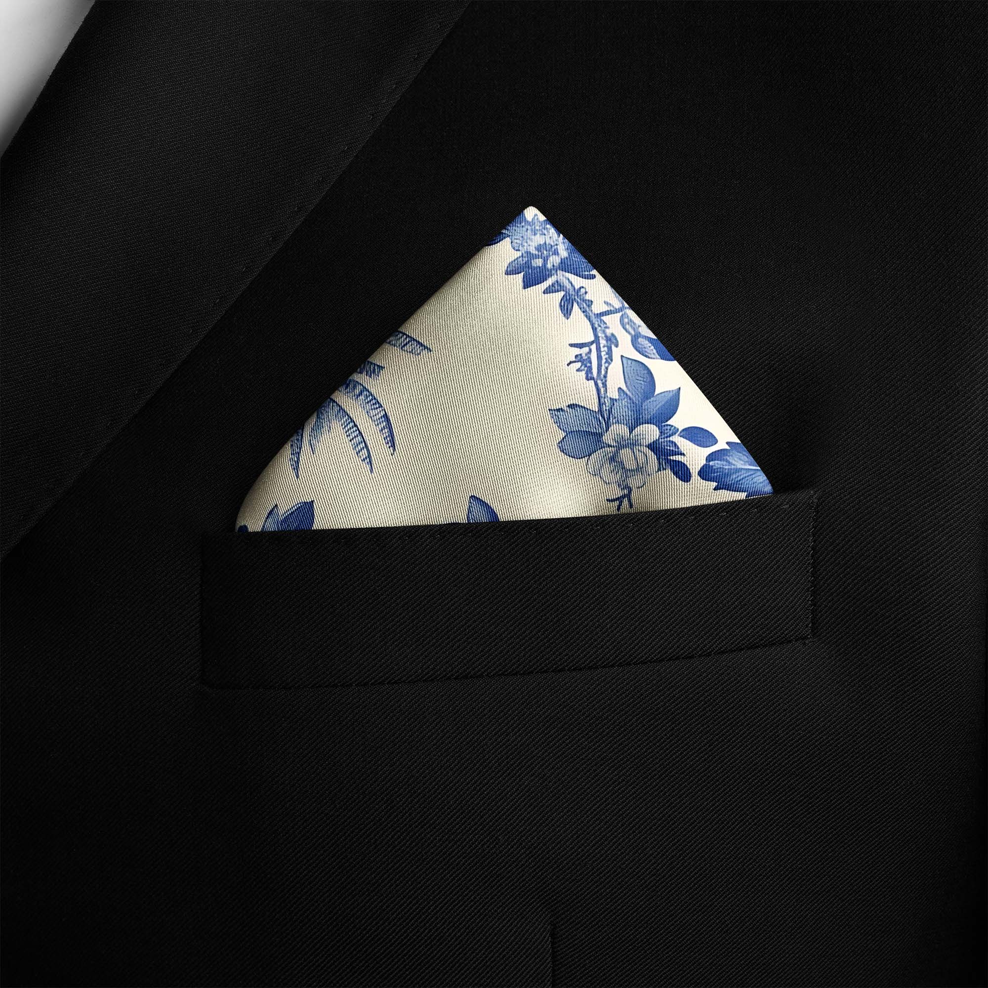 TRADITIONAL CHINESE SILK POCKET SQUARE TRADITIONAL CHINESE SILK POCKET SQUARE