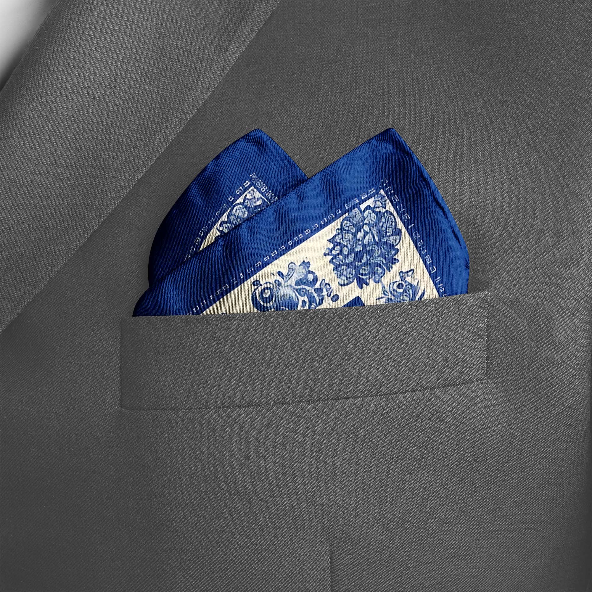 TRADITIONAL CHINESE SILK POCKET SQUARE TRADITIONAL CHINESE SILK POCKET SQUARE