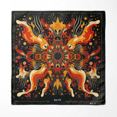 FIRE DRAGON SILK POCKET SQUARE