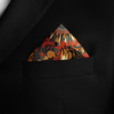 FIRE DRAGON SILK POCKET SQUARE