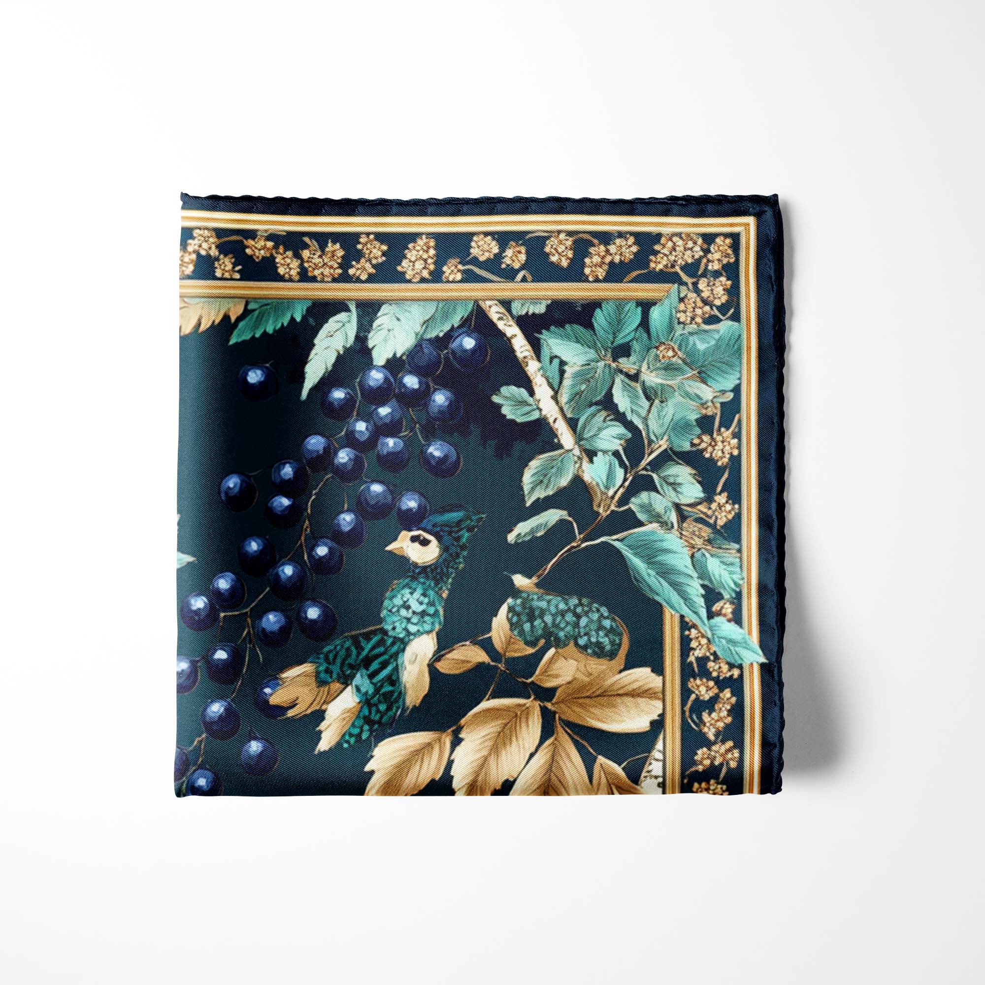 CHINTZ SILK POCKET SQUARE CHINTZ SILK POCKET SQUARE