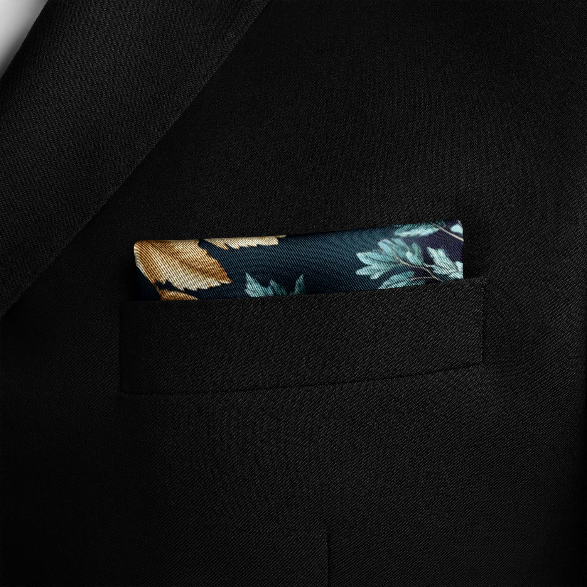 CHINTZ SILK POCKET SQUARE CHINTZ SILK POCKET SQUARE