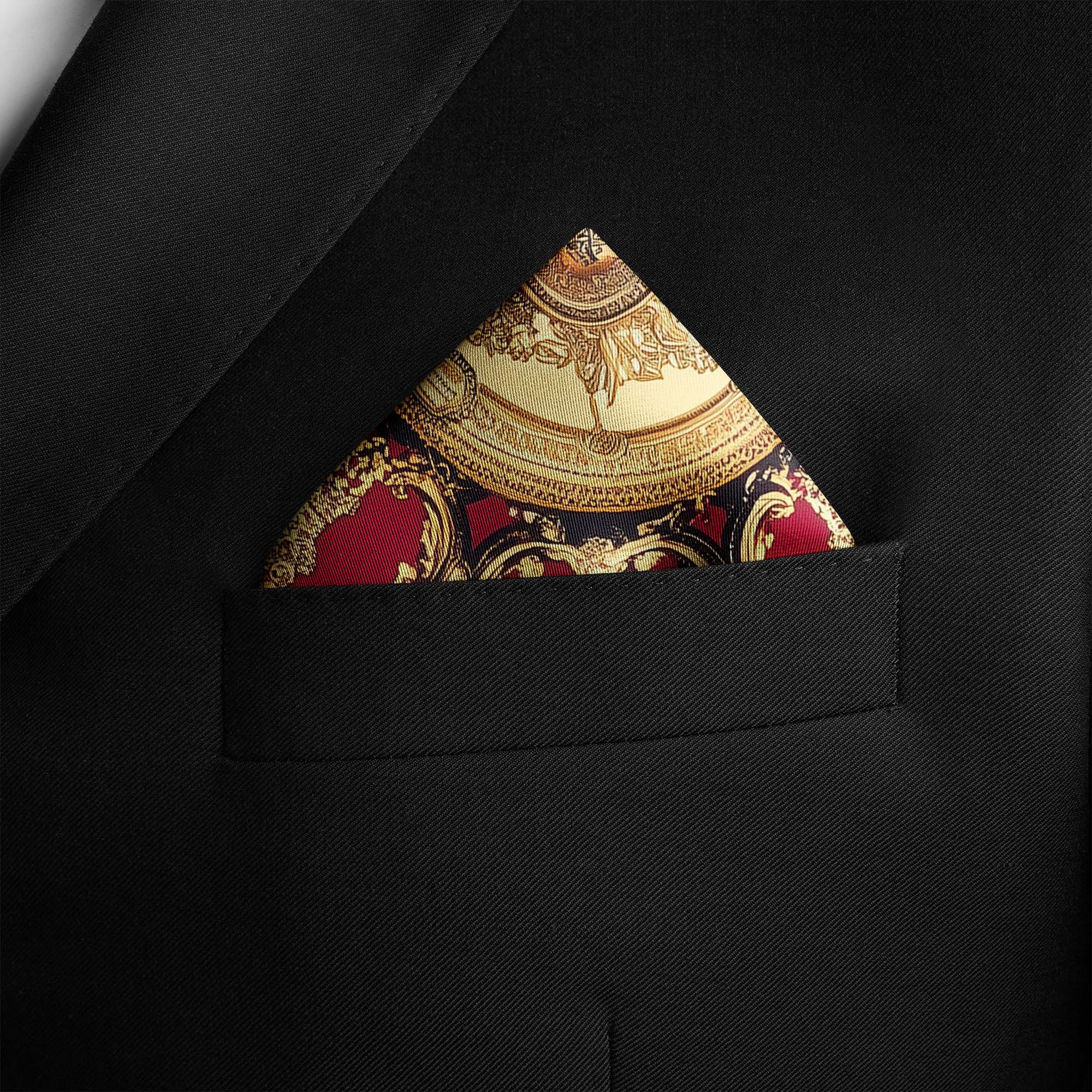 BYZANTINE ART SILK POCKET SQUARE BYZANTINE ART SILK POCKET SQUARE