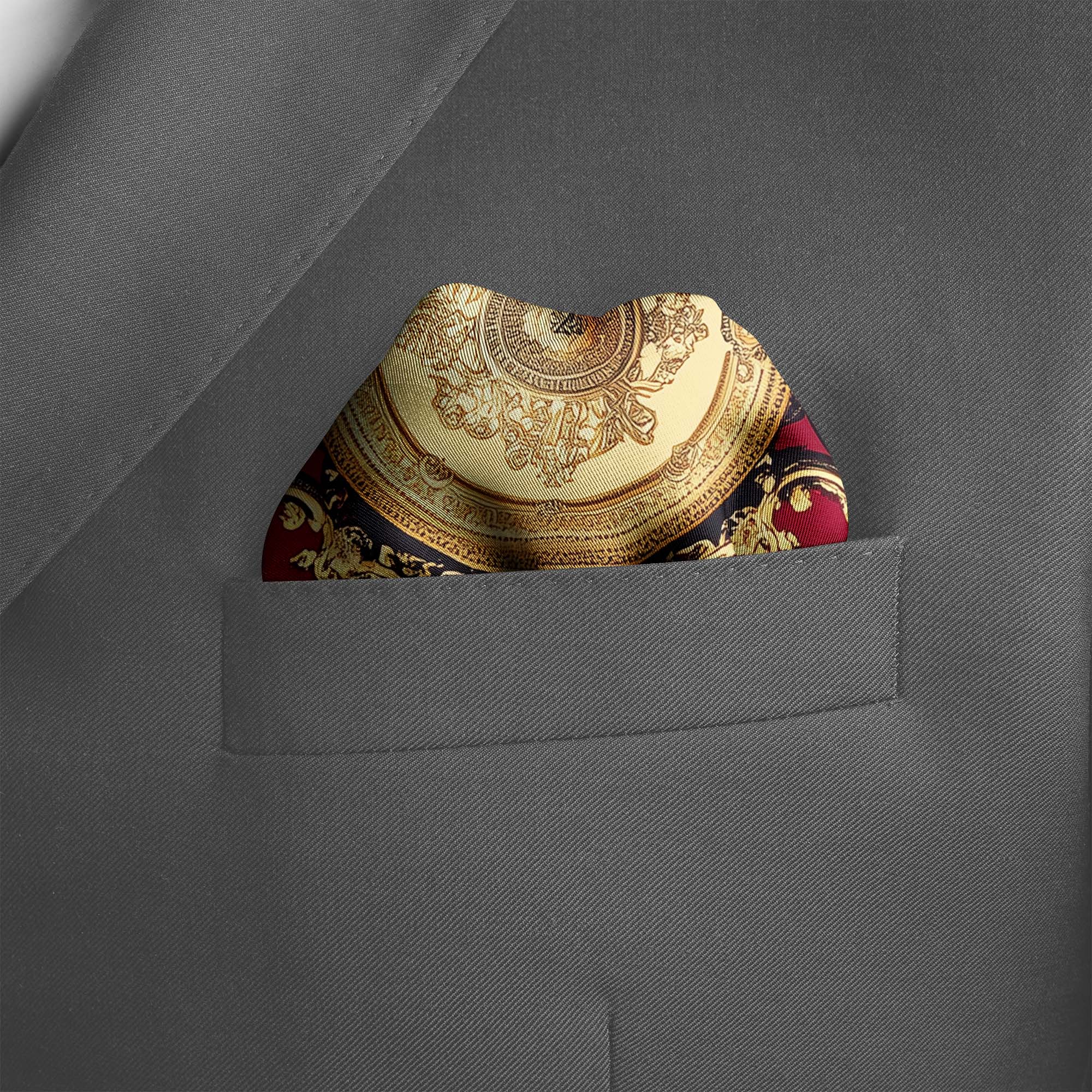 BYZANTINE ART SILK POCKET SQUARE BYZANTINE ART SILK POCKET SQUARE