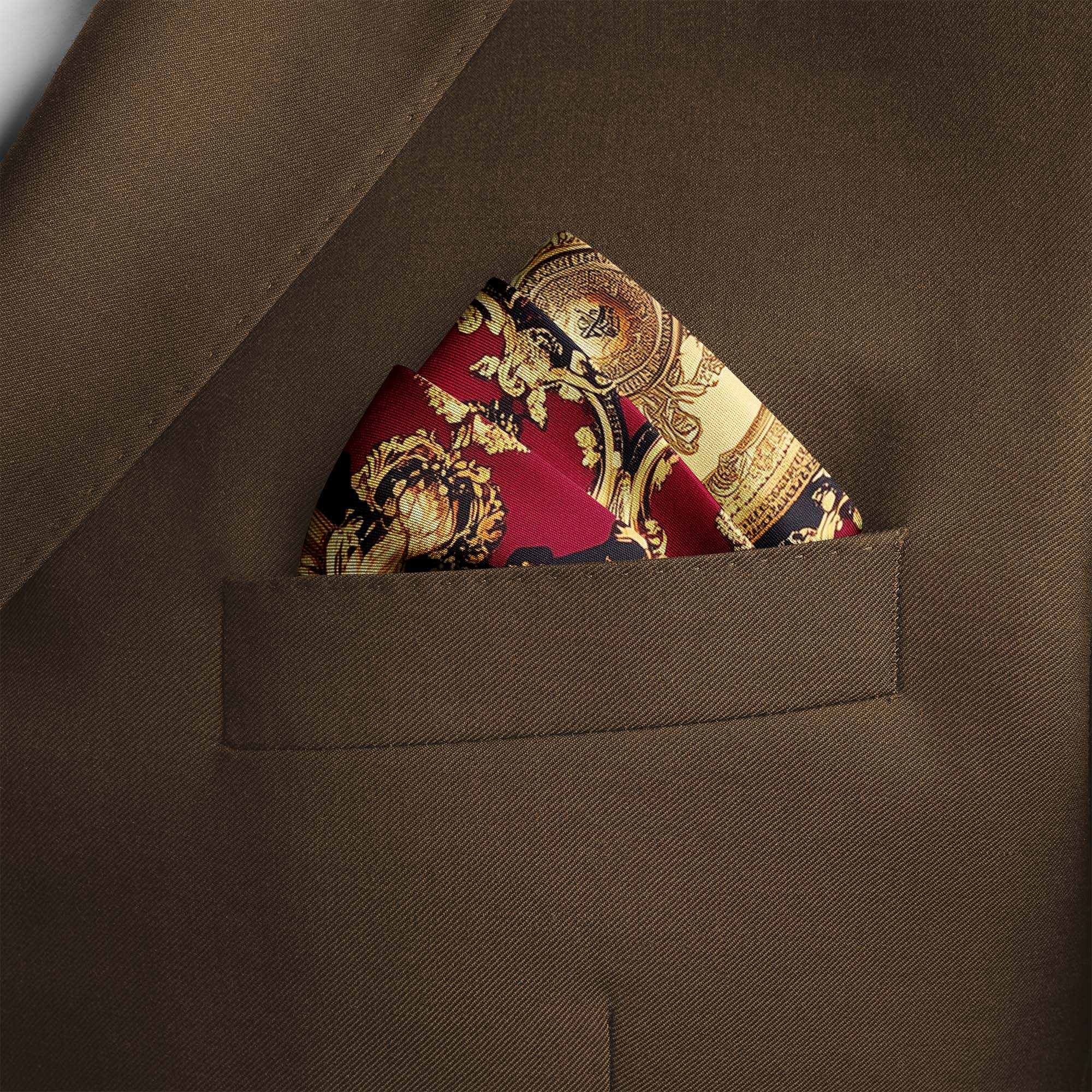 BYZANTINE ART SILK POCKET SQUARE BYZANTINE ART SILK POCKET SQUARE