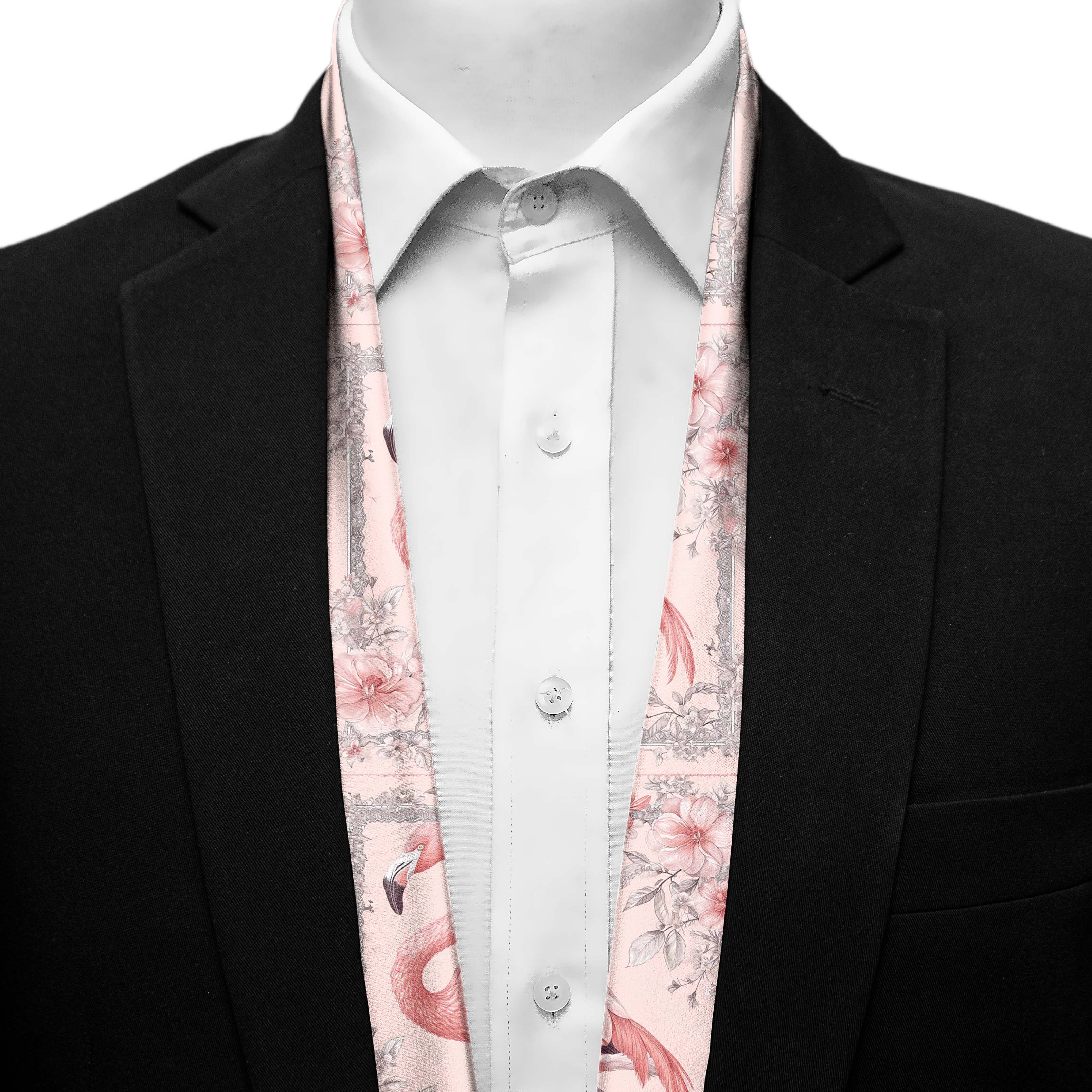 FLAMINGO SILK MEN SCARF - PREMIUM COLLECTION FLAMINGO SILK MEN SCARF - PREMIUM COLLECTION