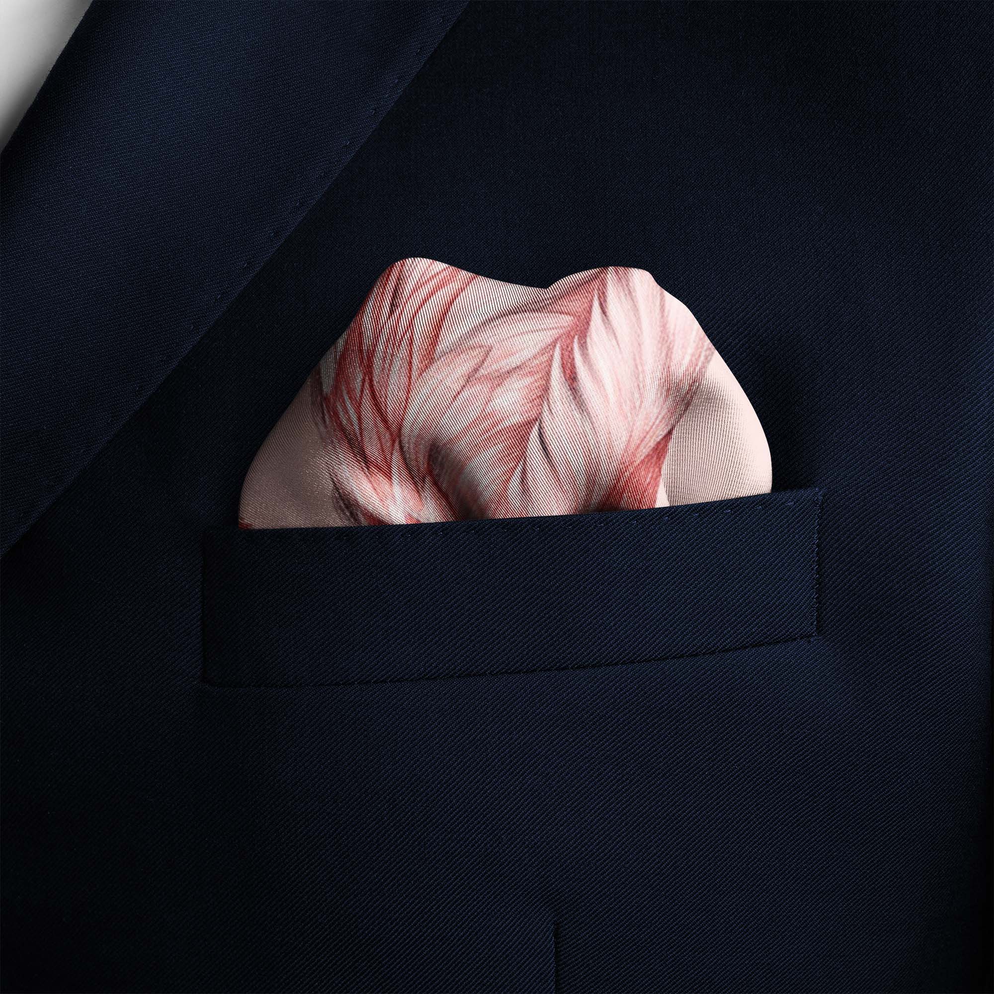 FLAMINGO SILK POCKET SQUARE FLAMINGO SILK POCKET SQUARE