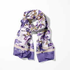 LISIANTHUS FLOWERS MEN SCARF AND POCKET SQUARE SET – PREMIUM COLLECTION