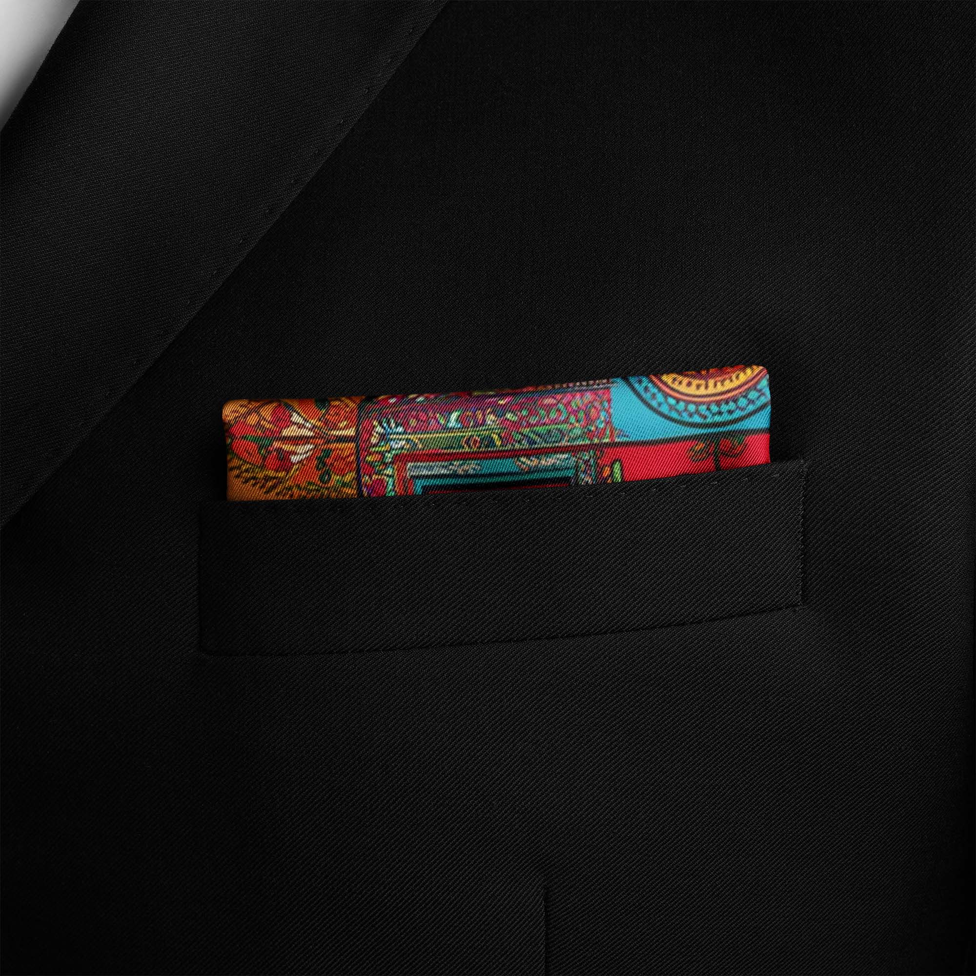 TRUCK ART SILK POCKET SQUARE TRUCK ART SILK POCKET SQUARE