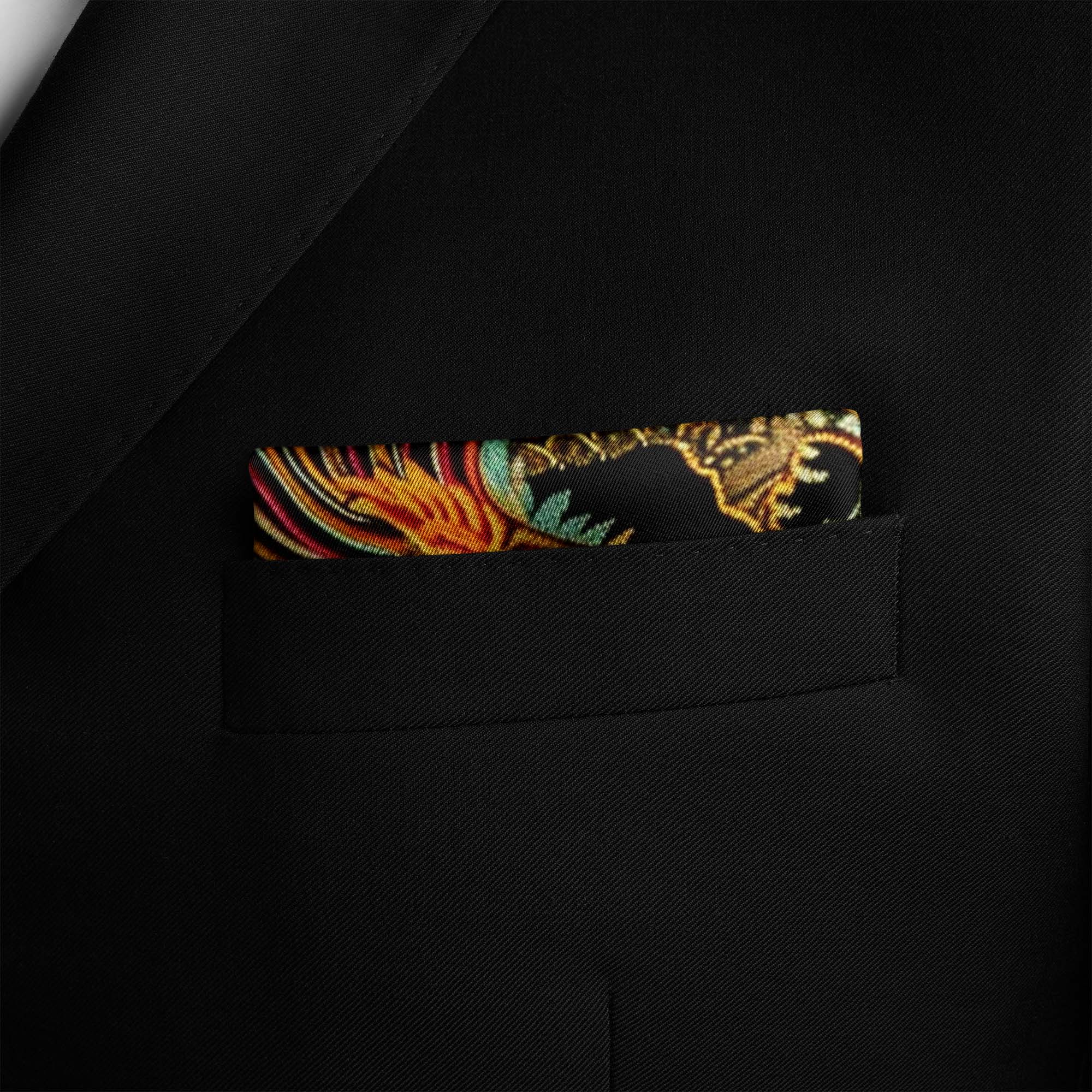 JAPANESE CULTURE SILK POCKET SQUARE JAPANESE CULTURE SILK POCKET SQUARE
