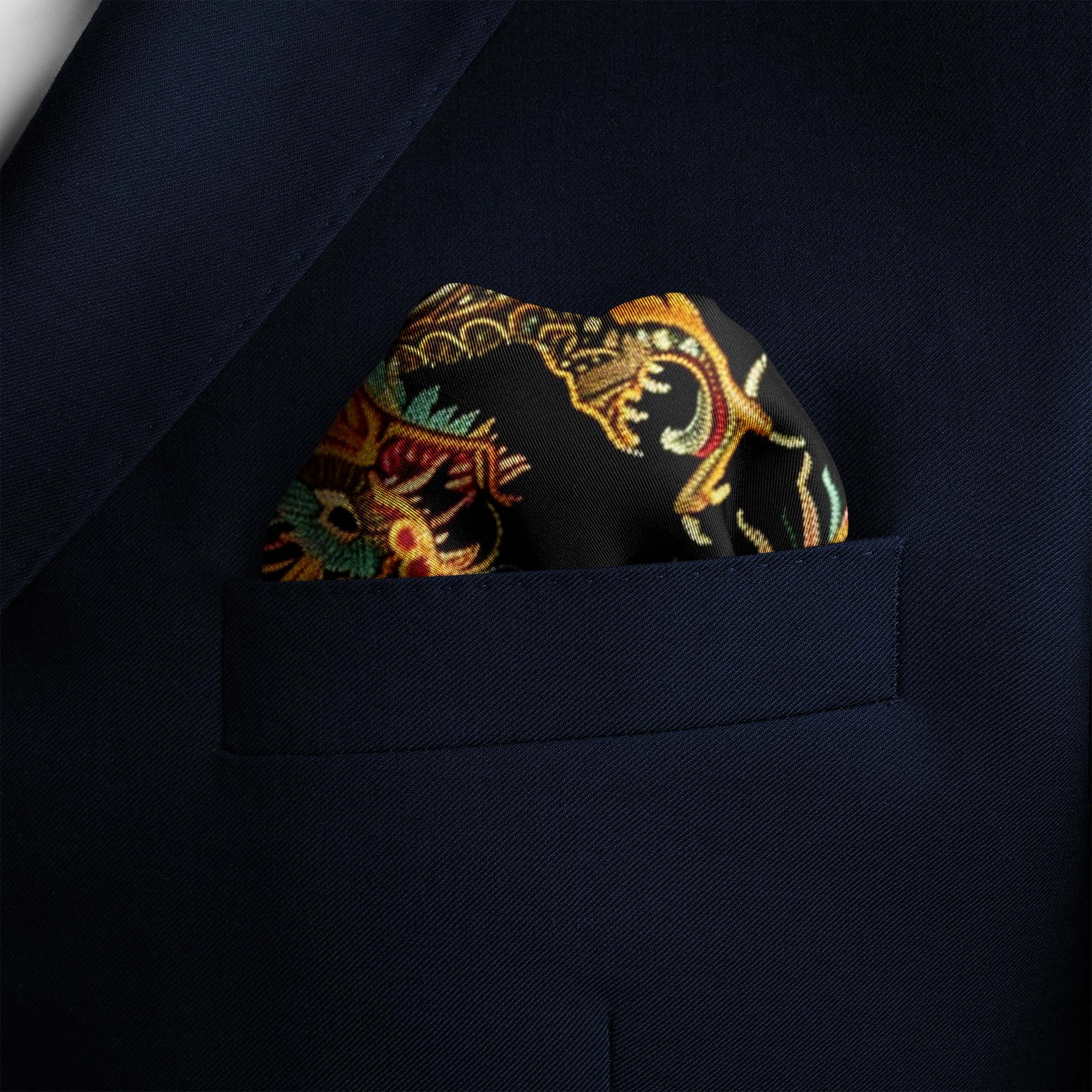 JAPANESE CULTURE SILK POCKET SQUARE JAPANESE CULTURE SILK POCKET SQUARE