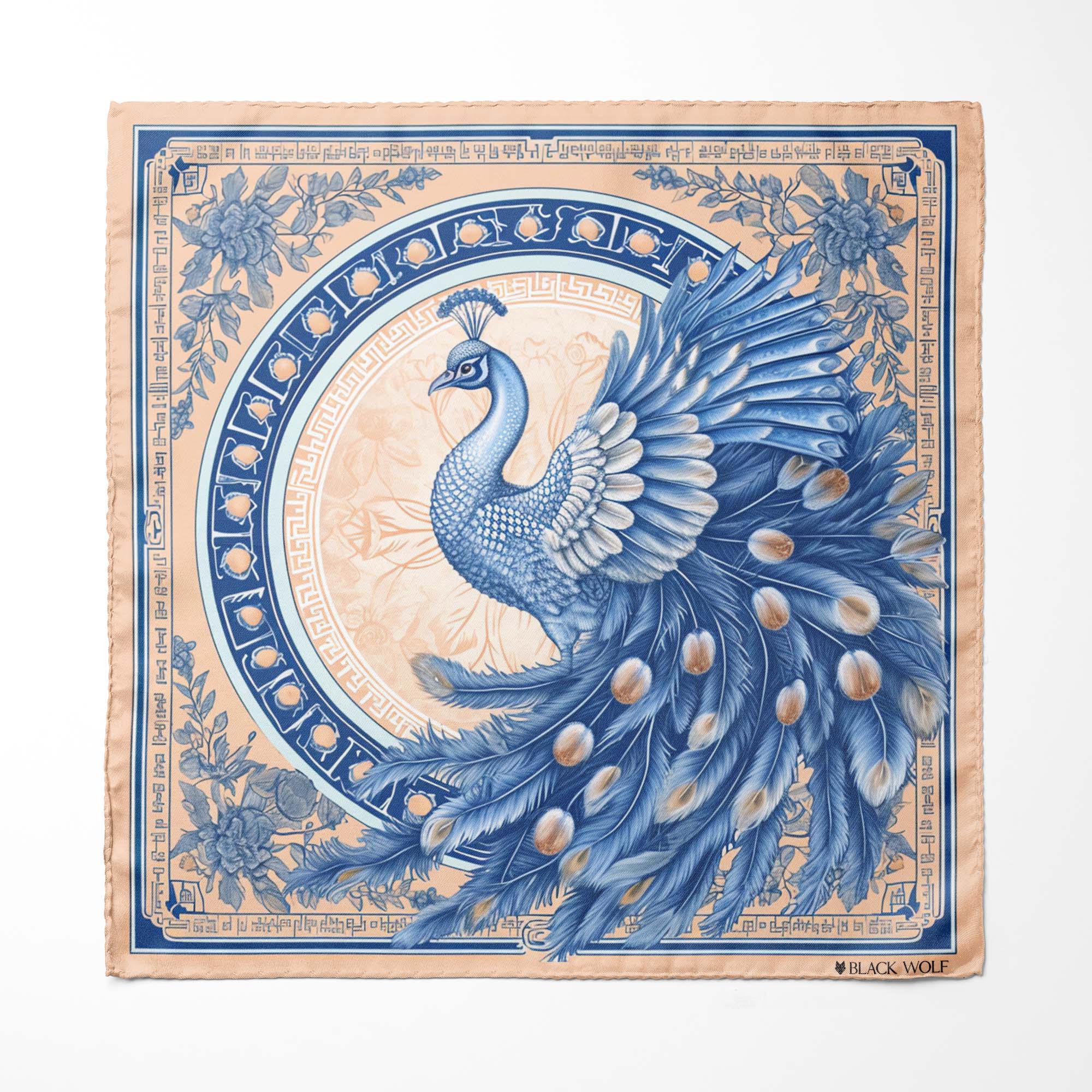 LUXURY CHINOISERIE SILK ASCOT – PREMIUM COLLECTION LUXURY CHINOISERIE SILK ASCOT – PREMIUM COLLECTION