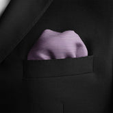 LILAC STRIPE SILK POCKET SQUARE