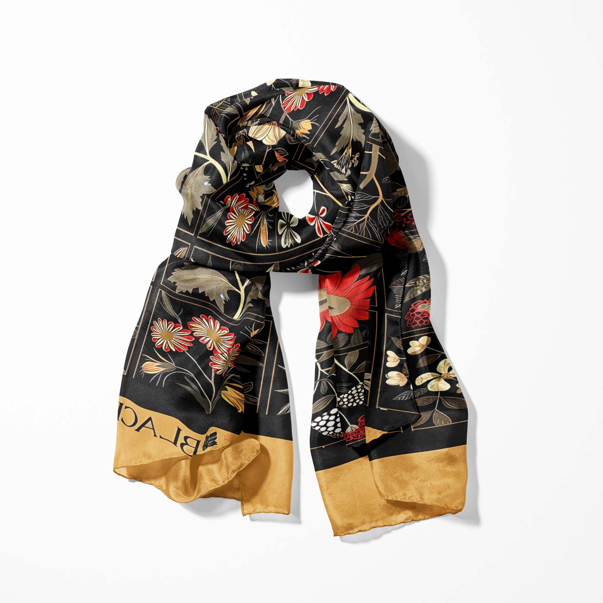 ORGANIC DARK FLORAL MEN SCARF AND POCKET SQUARE SET – PREMIUM COLLECTION ORGANIC DARK FLORAL MEN SCARF AND POCKET SQUARE SET – PREMIUM COLLECTION