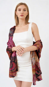 AUREFLAME SILK LONG LADIES SCARF