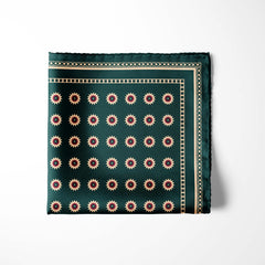 GREEN REVISABLE SILK POCKET SQUARE