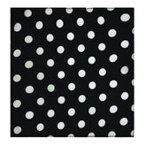 BLACK MEDIUM POLKA DOTS SILK ASCOT – PREMIUM COLLECTION