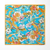 ELEGANCE COLORFUL FLORAL SILK POCKET SQUARE