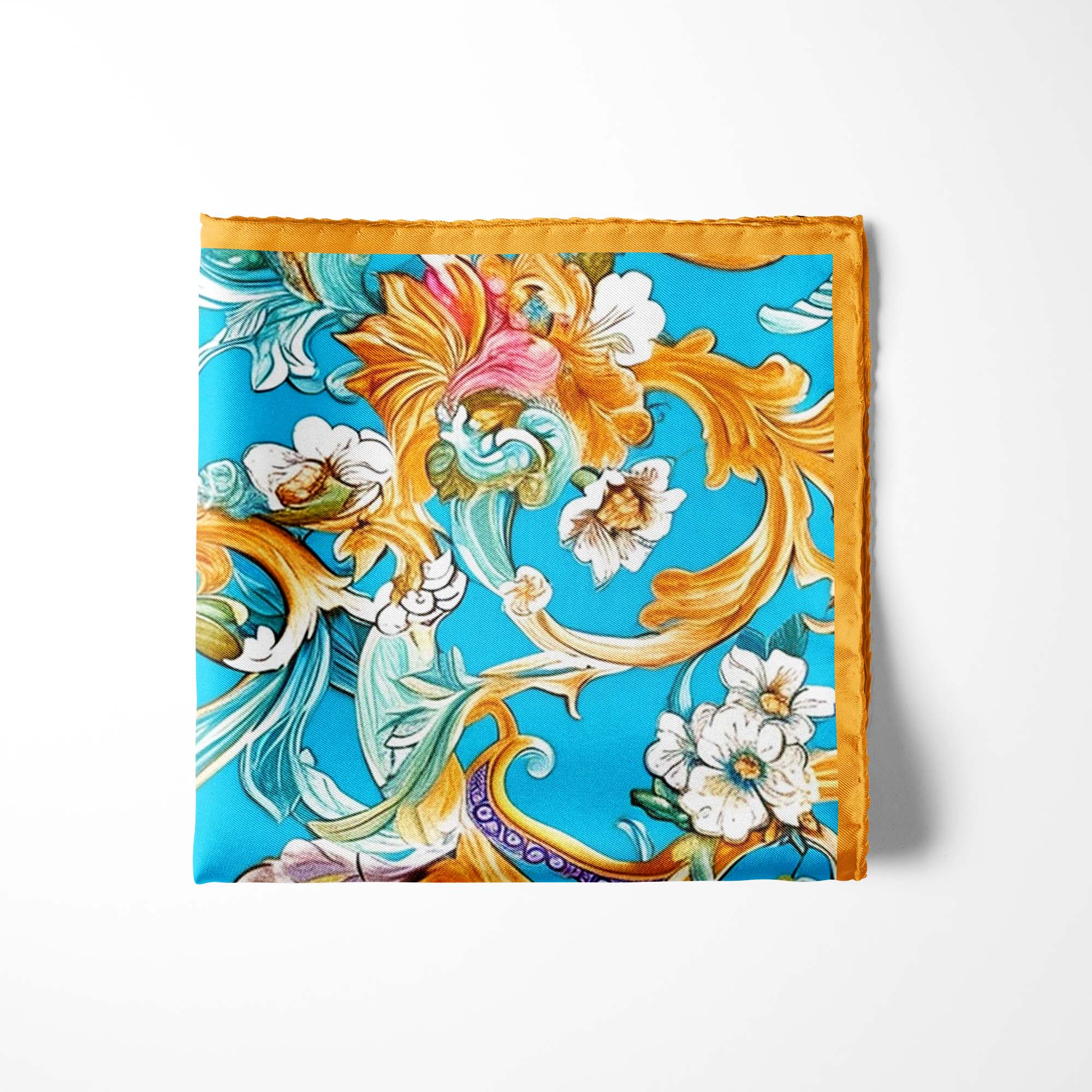 ELEGANCE COLORFUL FLORAL SILK POCKET SQUARE ELEGANCE COLORFUL FLORAL SILK POCKET SQUARE