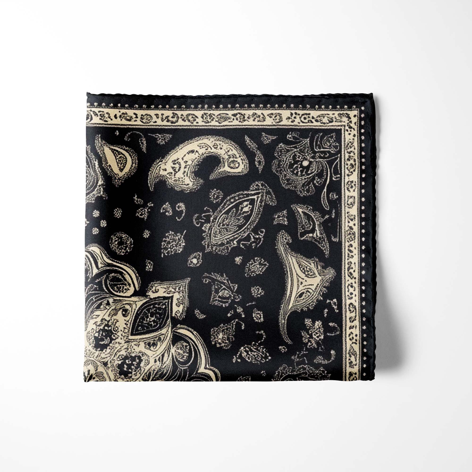 ABSTRACT CLASSIC BANDANA SILK POCKET SQUARE ABSTRACT CLASSIC BANDANA SILK POCKET SQUARE