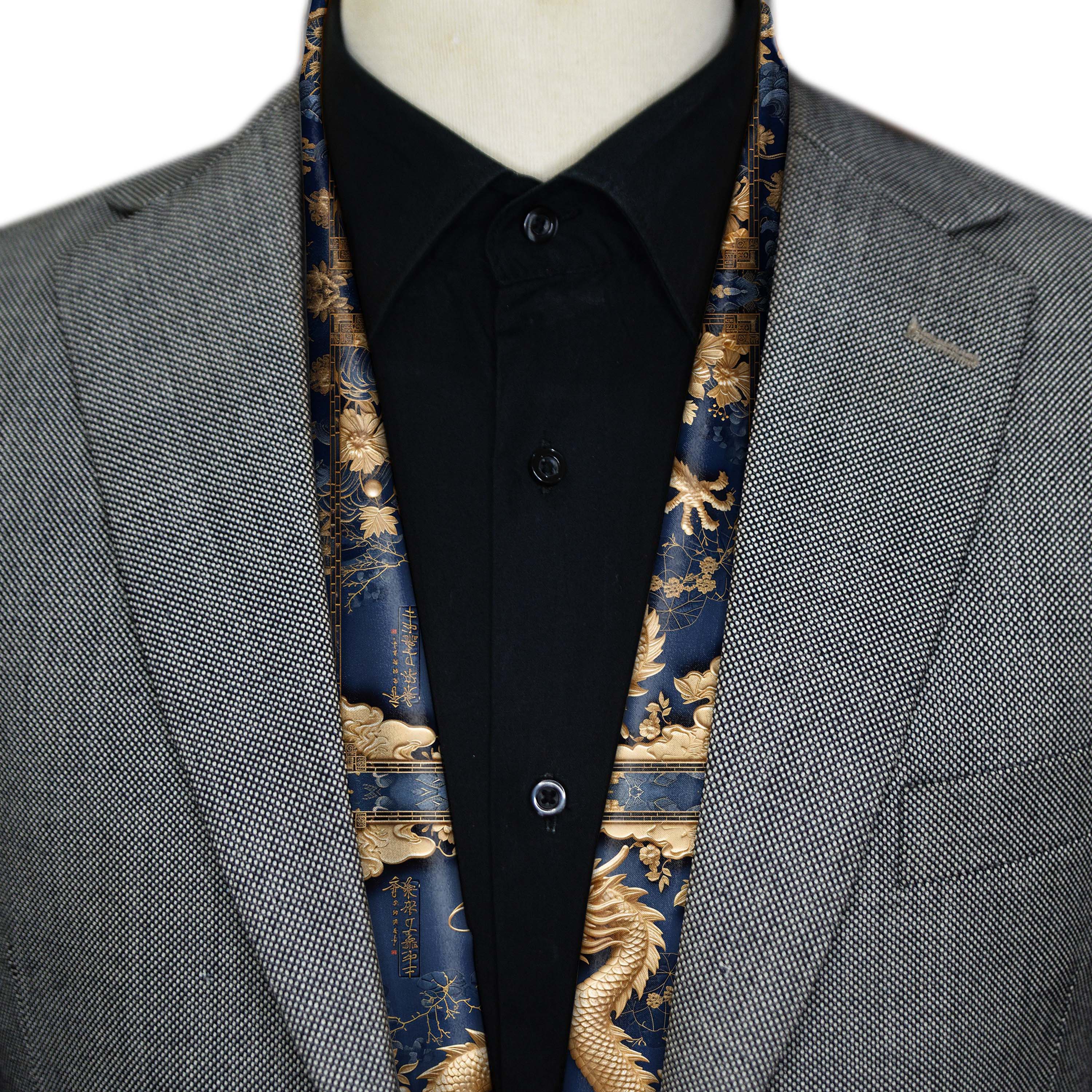 GOLD DRAGON MEN SCARF -  PREMIUM COLLECTION GOLD DRAGON MEN SCARF -  PREMIUM COLLECTION