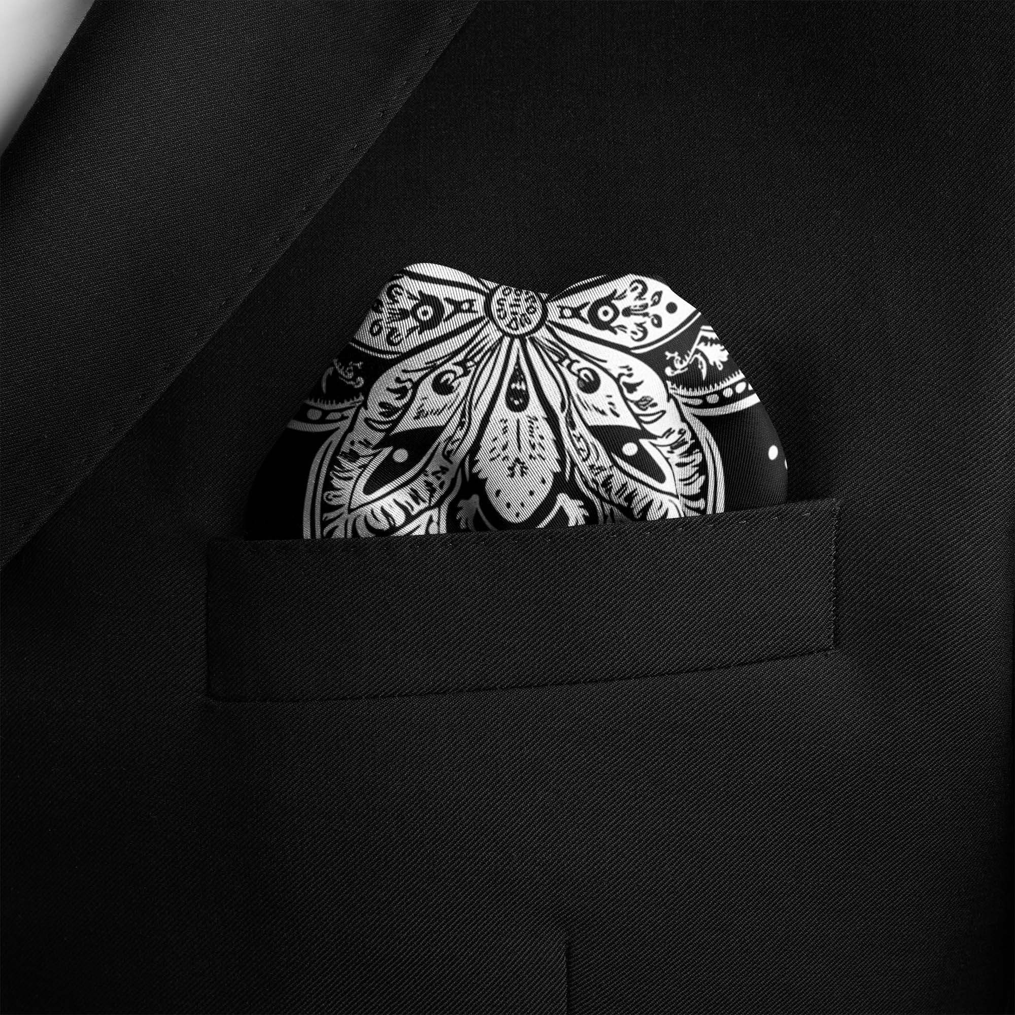 Black Pocket Square | Pocket Square | Black Wolf Black Pocket Square | Pocket Square | Black Wolf