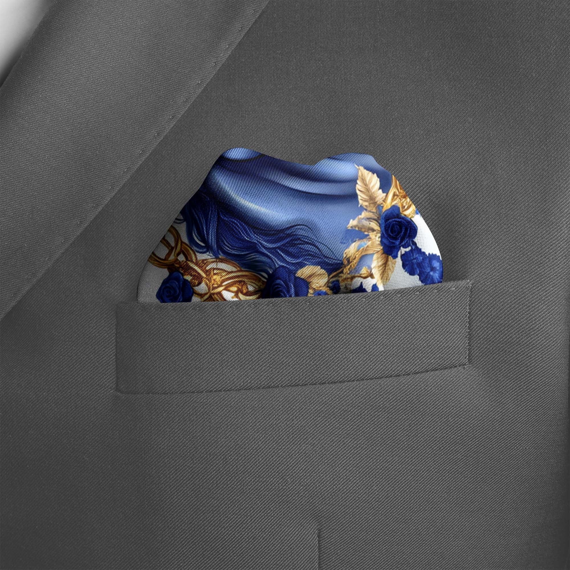 ELEGANT LAUREL SILK POCKET SQUARE ELEGANT LAUREL SILK POCKET SQUARE