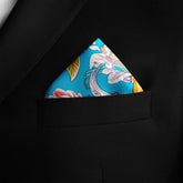 ELEGANCE COLORFUL FLORAL SILK POCKET SQUARE