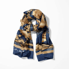 GOLD DRAGON MEN SCARF AND POCKET SQUARE SET – PREMIUM COLLECTION
