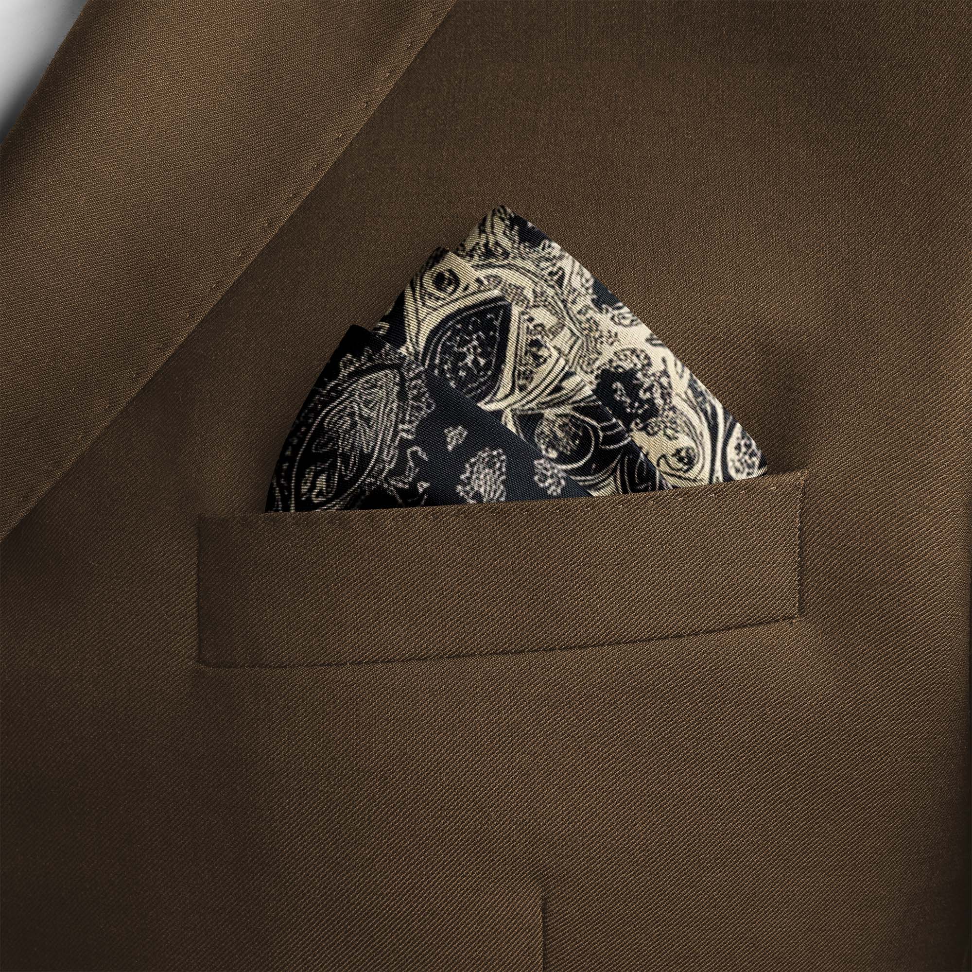 ABSTRACT CLASSIC BANDANA SILK POCKET SQUARE ABSTRACT CLASSIC BANDANA SILK POCKET SQUARE