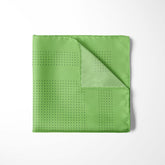 FERN GREEN DOT SILK POCKET SQUARE