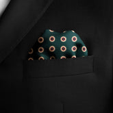 GREEN REVISABLE SILK POCKET SQUARE