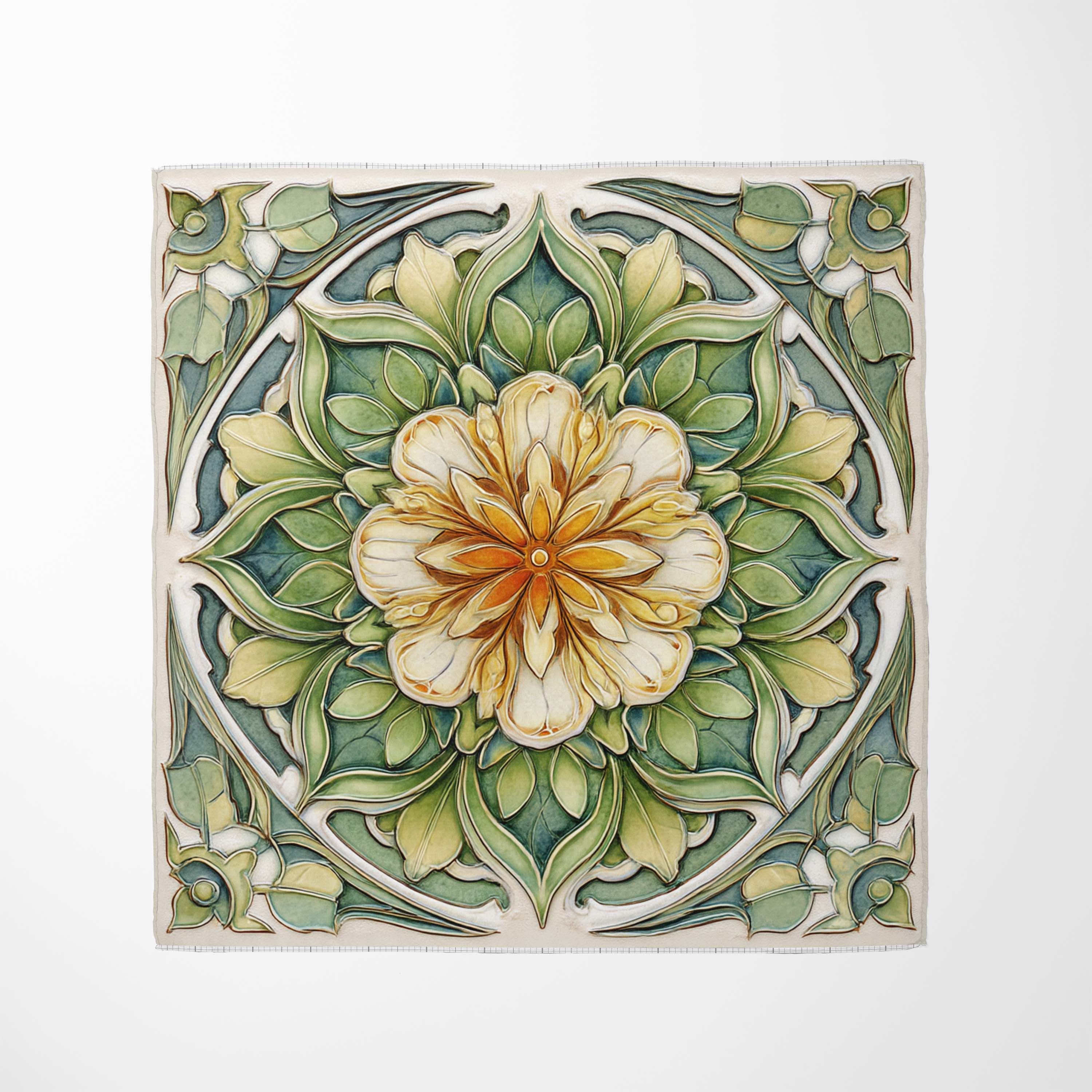 BOTANICAL EMBRACE SILK BANDANA BOTANICAL EMBRACE SILK BANDANA