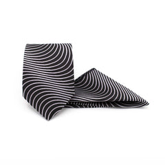 MONOCHROME MIRAGE TIE AND POCKET SQUARE SET
