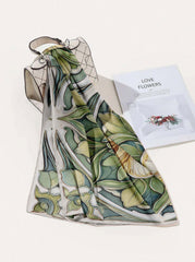 BOTANICAL EMBRACE SILK HEAD SCARF