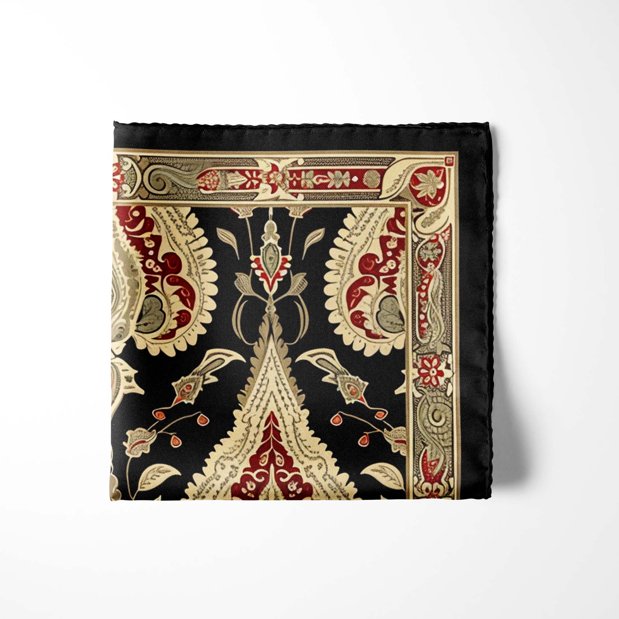IKAT ETHNIC SILK POCKET SQUARE IKAT ETHNIC SILK POCKET SQUARE