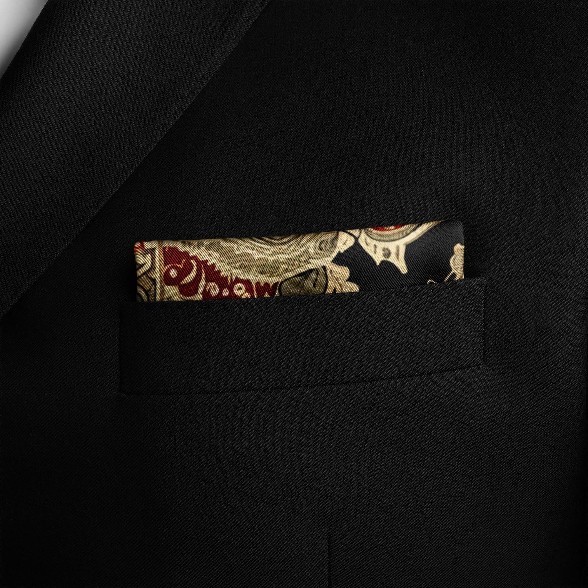 IKAT ETHNIC SILK POCKET SQUARE IKAT ETHNIC SILK POCKET SQUARE