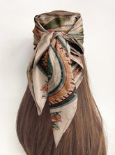 ANTIQUE GROTESQUE SILK HEAD SCARF