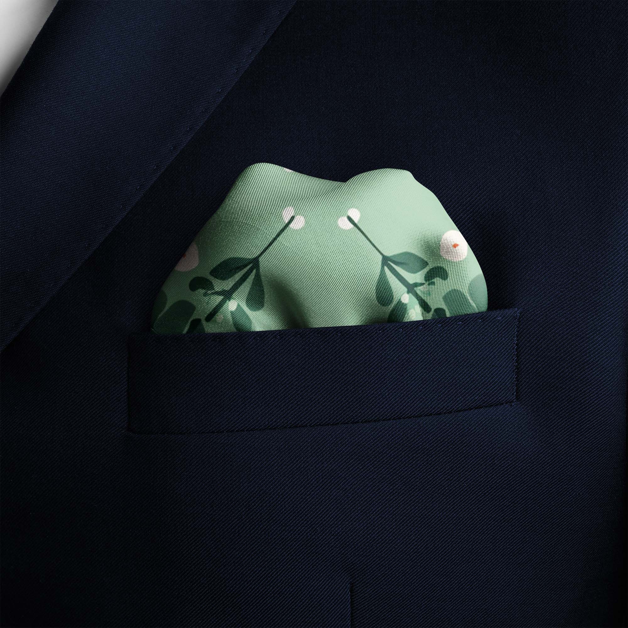 ILLUSTRATED GARDEN SILK POCKET SQUARE ILLUSTRATED GARDEN SILK POCKET SQUARE